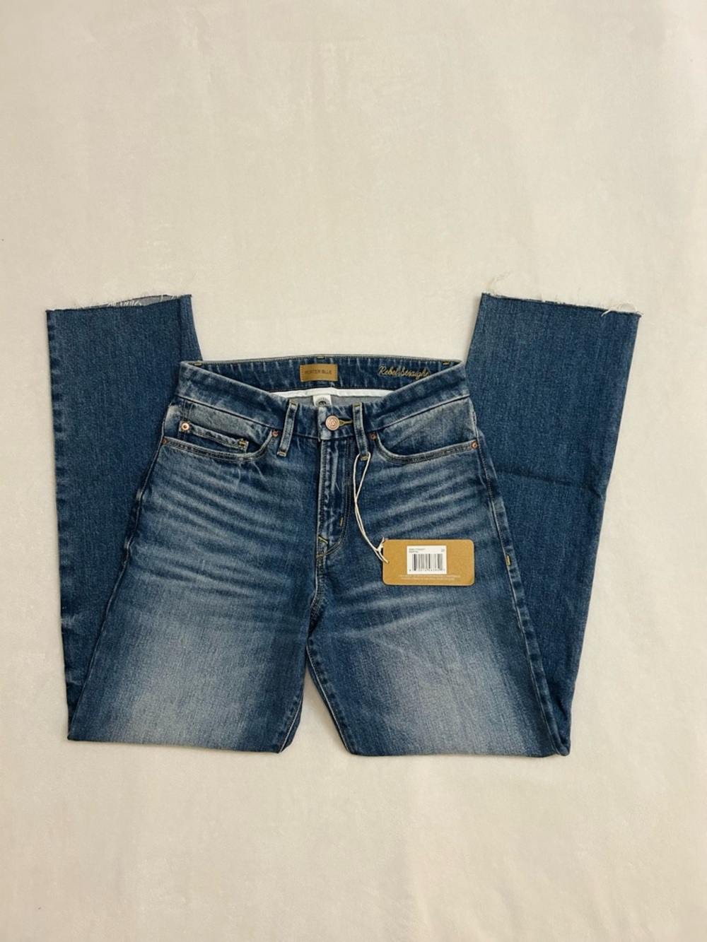 New Porter Blue Rebel Straight Leg Jeans